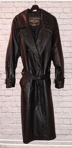 Leather trench coat by Colebrook